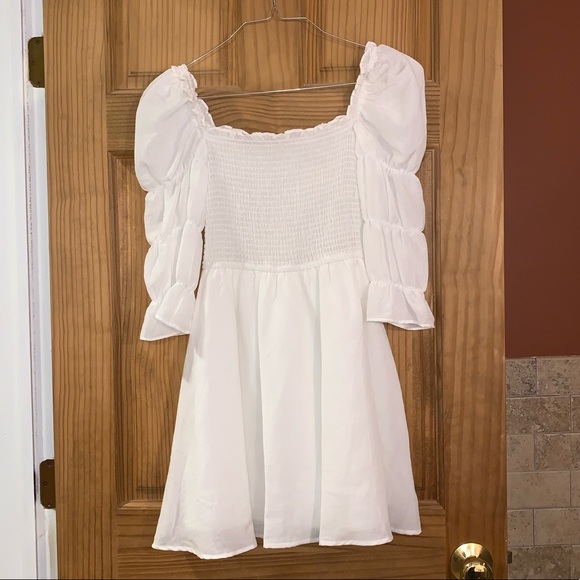 nordstrom white linen dress
